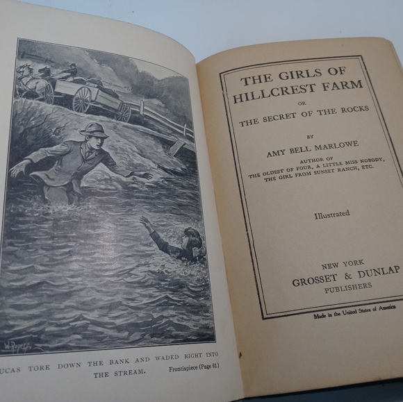 1914 Antique The Girls of Hillcrest Farm Amy Bell Marlowe HC Hardcover VTG Book - Picture 5 of 12